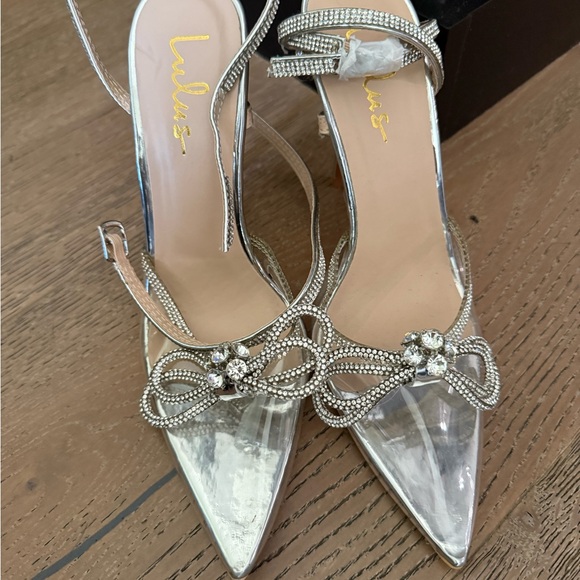 Lulus Shoes - Lulu's Silver Embellished Heels